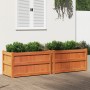 Jardineras de exterior 2 uds madera maciza de pino marrón cera en Macetas y jardineras | Comprar online en Foru.es