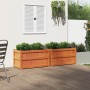 Jardineras de exterior 2 uds madera maciza de pino marrón cera en Macetas y jardineras | Comprar online en Foru.es