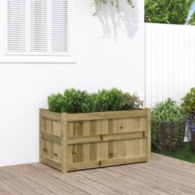 Jardinera de madera de pino impregnada 90x50x50 cm en Macetas y jardineras | Comprar online en Foru.es
