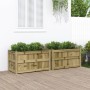 Jardineras de exterior 2 unidades madera impregnada de pino en Macetas y jardineras | Comprar online en Foru.es