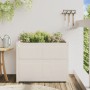 Jardinera de madera maciza de pino blanca 90x50x70 cm en Macetas y jardineras | Comprar online en Foru.es
