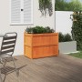 Jardinera exterior madera maciza pino marrón cera 90x50x70 cm en Macetas y jardineras | Comprar online en Foru.es