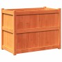 Jardinera exterior madera maciza pino marrón cera 90x50x70 cm en Macetas y jardineras | Comprar online en Foru.es