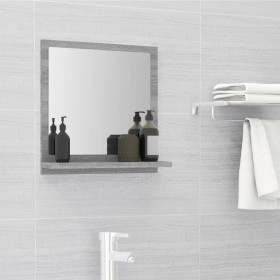 Espejo de baño madera contrachapada gris Sonoma 40x10,5x37 cm de vidaXL, Tocadores de baño - Ref: Foro24-815634, Precio: 24,1...