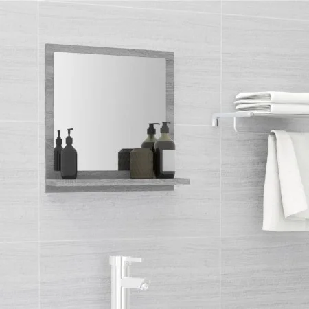 Espejo de baño madera contrachapada gris Sonoma 40x10,5x37 cm de vidaXL, Tocadores de baño - Ref: Foro24-815634, Precio: 23,8...