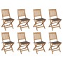 Sillas de jardín plegables 8 uds y cojines madera maciza acacia en Sillas de jardín | Comprar online en Foru.es
