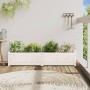 Jardinera de madera maciza de pino blanca 150x31x31 cm en Macetas y jardineras | Comprar online en Foru.es