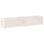 Jardinera de madera maciza de pino blanca 150x31x31 cm en Macetas y jardineras | Comprar online en Foru.es