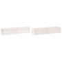 Jardineras de exterior 2 unidades madera maciza de pino blanco en Macetas y jardineras | Comprar online en Foru.es