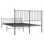 Estructura de cama cabecero y estribo metal negro 120x200 cm de vidaXL, Camas y somieres - Ref: Foro24-350880, Precio: 85,93 ...