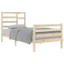 Estructura de cama madera maciza 90x200 cm de vidaXL, Camas y somieres - Ref: Foro24-3105845, Precio: 94,91 €, Descuento: %