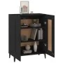 Aparador de madera contrachapada negro 69,5x34x90 cm de vidaXL, Aparadores - Ref: Foro24-812142, Precio: 75,76 €, Descuento: %