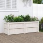 Jardinera madera maciza de pino blanco 150x50x50 cm en Macetas y jardineras | Comprar online en Foru.es