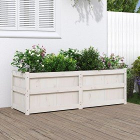 Jardinera madera maciza de pino blanco 150x50x50 cm en Macetas y jardineras | Comprar online en Foru.es