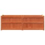 Jardinera exterior madera maciza pino marrón cera 150x50x50 cm en Macetas y jardineras | Comprar online en Foru.es