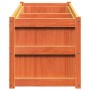 Jardinera exterior madera maciza pino marrón cera 150x50x50 cm en Macetas y jardineras | Comprar online en Foru.es