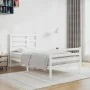 Estructura de cama madera maciza blanco 90x200 cm de vidaXL, Camas y somieres - Ref: Foro24-3105846, Precio: 98,19 €, Descuen...