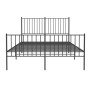Estructura de cama cabecero y estribo metal negro 135x190 cm de vidaXL, Camas y somieres - Ref: Foro24-350881, Precio: 87,43 ...