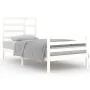Estructura de cama madera maciza blanco 90x200 cm de vidaXL, Camas y somieres - Ref: Foro24-3105846, Precio: 98,19 €, Descuen...