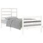 Estructura de cama madera maciza blanco 90x200 cm de vidaXL, Camas y somieres - Ref: Foro24-3105846, Precio: 98,19 €, Descuen...