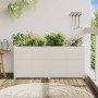 Jardinera de madera maciza de pino blanca 150x50x70 cm en Macetas y jardineras | Comprar online en Foru.es