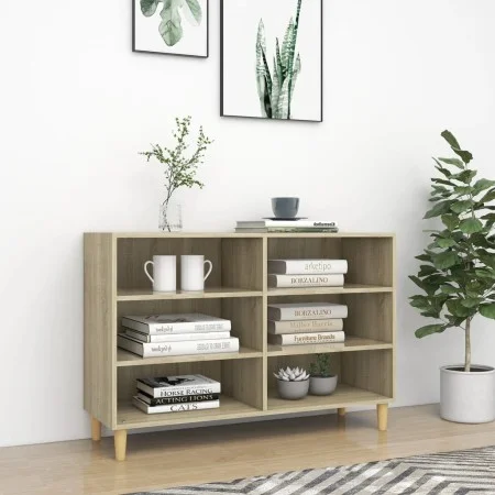 Aparador de madera contrachapada roble Sonoma 103,5x35x70 cm de vidaXL, Aparadores - Ref: Foro24-806034, Precio: 65,22 €, Des...