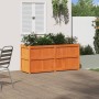 Jardinera exterior madera maciza pino marrón cera 150x50x70 cm en Macetas y jardineras | Comprar online en Foru.es