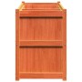 Jardinera exterior madera maciza pino marrón cera 150x50x70 cm en Macetas y jardineras | Comprar online en Foru.es
