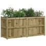 Jardinera de madera de pino impregnada 150x50x70 cm en Macetas y jardineras | Comprar online en Foru.es
