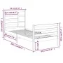 Estructura de cama madera maciza blanco 90x200 cm de vidaXL, Camas y somieres - Ref: Foro24-3105846, Precio: 98,19 €, Descuen...