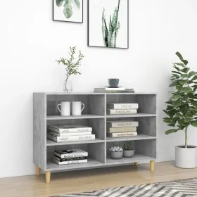 Aparador de madera contrachapada gris hormigón 103,5x35x70 cm de vidaXL, Aparadores - Ref: Foro24-806035, Precio: 64,80 €, De...