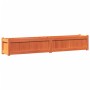 Jardinera exterior madera maciza pino marrón cera 180x31x31 cm en Macetas y jardineras | Comprar online en Foru.es