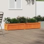 Jardinera exterior madera maciza pino marrón cera 180x31x31 cm en Macetas y jardineras | Comprar online en Foru.es