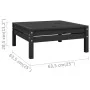 Taburete de jardín madera maciza de pino negro de vidaXL, Conjuntos de jardín - Ref: Foro24-806581, Precio: 53,34 €, Descuent...