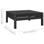Taburete de jardín madera maciza de pino negro de vidaXL, Conjuntos de jardín - Ref: Foro24-806581, Precio: 54,26 €, Descuent...