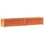 Jardinera exterior madera maciza pino marrón cera 180x31x31 cm en Macetas y jardineras | Comprar online en Foru.es