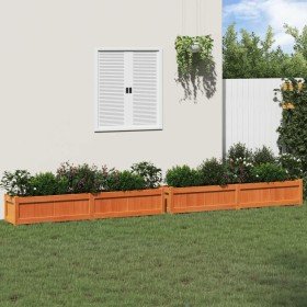 Jardineras de exterior 2 uds madera maciza de pino marrón cera en Macetas y jardineras | Comprar online en Foru.es