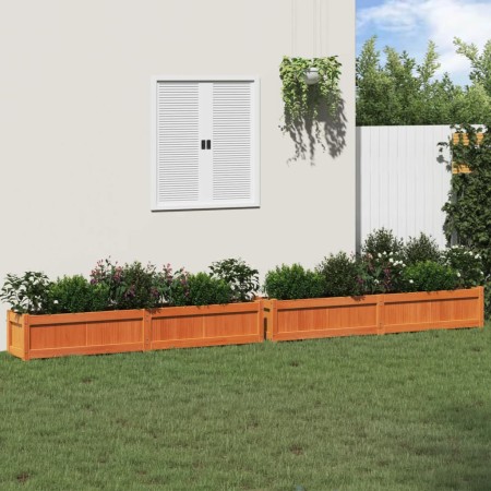 Jardineras de exterior 2 uds madera maciza de pino marrón cera en Macetas y jardineras | Comprar online en Foru.es