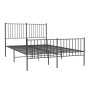 Estructura de cama cabecero y estribo metal negro 140x200 cm de vidaXL, Camas y somieres - Ref: Foro24-350883, Precio: 97,93 ...