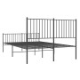 Estructura de cama cabecero y estribo metal negro 140x200 cm de vidaXL, Camas y somieres - Ref: Foro24-350883, Precio: 97,93 ...