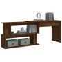 Escritorio esquina madera contrachapada color roble 200x50x76cm de vidaXL, Escritorios - Ref: Foro24-815425, Precio: 92,73 €,...