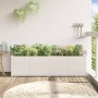 Jardinera de madera maciza de pino blanca 180x50x50 cm en Macetas y jardineras | Comprar online en Foru.es