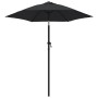Sombrilla de aluminio negro 200x224 cm de vidaXL, Sombrillas - Ref: Foro24-47210, Precio: 46,25 €, Descuento: %