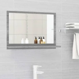 Espejo de baño madera contrachapada gris Sonoma 60x10,5x37 cm de vidaXL, Tocadores de baño - Ref: Foro24-815637, Precio: 32,6...