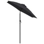 Sombrilla de aluminio negro 200x224 cm de vidaXL, Sombrillas - Ref: Foro24-47210, Precio: 46,25 €, Descuento: %