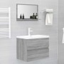 Espejo de baño madera contrachapada gris Sonoma 60x10,5x37 cm de vidaXL, Tocadores de baño - Ref: Foro24-815637, Precio: 33,1...
