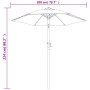 Sombrilla de aluminio negro 200x224 cm de vidaXL, Sombrillas - Ref: Foro24-47210, Precio: 46,25 €, Descuento: %