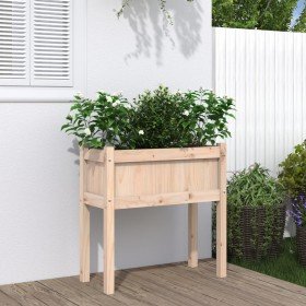 Jardinera con patas madera maciza de pino 70x31x70 cm en Macetas y jardineras | Comprar online en Foru.es