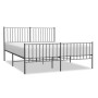 Estructura de cama cabecero y estribo metal negro 150x200 cm de vidaXL, Camas y somieres - Ref: Foro24-350884, Precio: 104,97...