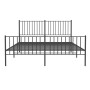 Estructura de cama cabecero y estribo metal negro 150x200 cm de vidaXL, Camas y somieres - Ref: Foro24-350884, Precio: 104,97...